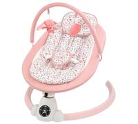 Baby Bouncer, Portable Electric Baby Swing with Bluetooth, 5 Swing Speed, 10 Lullabies, 5-Point Harness, Remote Control & Touch Panel - Bouncer from Birth for Indoor & Outdoor Use (Flower)