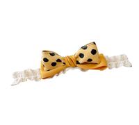 Baby Bow -Headband, Cloth and Metal Cute Wave Point Stylish Comfortable and Soft Toddler Booghoofdband For Photography For Girls (Turmeric)