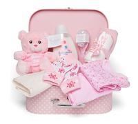 Baby Box Shop - Baby Girl Hamper, Newborn Girl Gift Set, Baby Shower Keepsake Box with Plush Teddy Bear, Clothing & Accessories