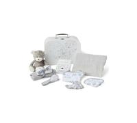 Baby Box Shop - Baby Unisex Gifts, Newborn Essentials, Ideal Baby Shower Gifts & Gender Reveal Gifts - Includes 8 Double Sided Baby Milestone Cards in Cute Grey Baby Hamper
