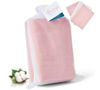 Baby Box Shop - Muslin Cloths, 100% Soft Cotton, Use as Breast Feeding Cover for Mum, Burp Cloths for Newborn - Unisex Baby Essentials, 70cm x 70cm, 2 x Pink 1 x White (Pack of 3)