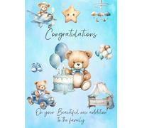 Baby Boy Birth New Born Congratulations Card