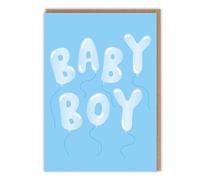 Baby Boy Card - Ballons - Cute New Baby Card for New Parents - Cute Welcome Baby Card - Baby Cards Congratulations for Birth Baby Shower Gender Reveal Adoption