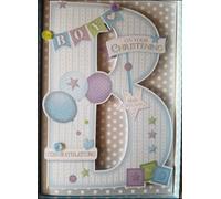 Baby Boy - Congratulations On Your Christening - Large Boxed Card