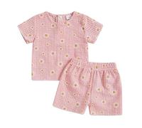 Baby Boy Girl Birthday Outfit Short Sleeve T-Shirt Shorts Birthday Party Photo Shoot Spring Summer Clothes (F-Watermelon Red, 12-18 Months)