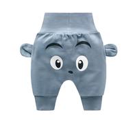 Baby Boy Girl Jogger Pants Toddler Cotton Harem Pants Cute Monkey Cartoon Trousers Summer Fall Long Pants Knee Pads Long Pants Baby Pants (G, 12-18 Months)