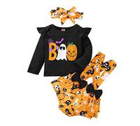 Baby Boy Girl My 1St Halloween Outfits Costume First Clothes One-Piece Skull Sleepwear All in One Coat Outerwear Clothing Set for 0-36Months Orange