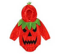 Baby Boy Girl My 1St Halloween Outfits Cute Unisex One-Piece Ghost Pumpkin Fancy Dress Kids Newborn Outfit Jumpsuit Skull Sleepwear All in One Coat Outerwear Costumes Orange