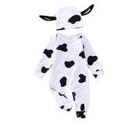 Baby Boy Girl My 1St Halloween Outfits Newborn Outfit Jumpsuit Ghost Pumpkin Fancy Dress Kids Up Set Clothes with Hat for Boys Girls Cosplay Party Costume White