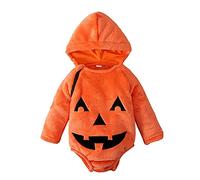 Baby Boy Girl My 1St Halloween Outfits Pumpkin Costume Kids First Clothes Dress Up Set with Hat for Boys Girls Clothing 0-36Months Orange