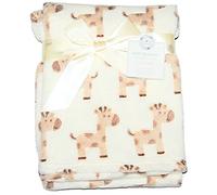 Baby Boy Girl Unisiex Soft Fleece Wrap Blanket Pram Cot Crib Moses Basket Giraffe
