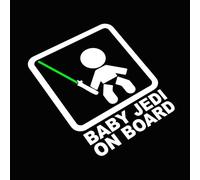 Baby Boy Jedi On Board Car Safety Sticker Vinyl Decal for Window Van