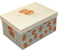 Baby Boy Keepsake Storage Box With Lid Highland Cow Design Memory Box For New Baby Baby Shower