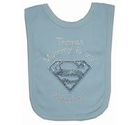 Baby Boy’s Personalised Mummy is My Superhero Bib (Blue)