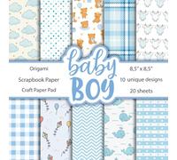 Baby Boy Scrapbook Paper: Decorative Craft Paper Pad | Paper Arts, Origami, Scrapbooking, Decoupage, DIY Crafts, Stationery Making | 10 Unique Designs ... Making, Baby Shower Crafts & DIY Projects
