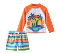 Baby Boy Swimsuit Two Piece Swimming Costume Baby Boy Dinosaurs Swim Suit with Board Shorts 18-24 Months
