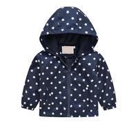 Baby Boys Dinosaur Print Hooded Jacket Windproof Lightweight Long Sleeve Zipper Hooded Jacket Tops Kids Outdoor Casual Comfy Coats Cute Water Proof Raincoats (NY1, 5-6 Years)