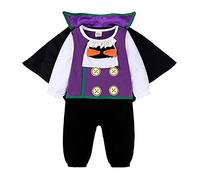 Baby Boys Girls Bat Cosplay Halloween Costume Cloak Bat Trousers Suit My First Halloween Unisex Jumpsuits Outfits Set Toddler Newborn Winter Autumn Party Clothing Sets Fancy Dress ups 3-24 Months