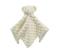 Baby Boys Girls Bubble Bear Cuddly Comforter Blanket Soft Toy Baby Shower Comforters BC34 (Cream)
