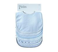 Baby Boys Girls Double Layer of Cotton Bandana Drool Soft Absorbent Drooling Bibs (7 Pieces) (Blue)