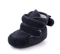Baby Boys Girls First Walking Shoes Newborn Toddler Winter Warm Floor Socks Booties Indoor Pre-Walker Shoes Slippers with Anti-Slip Gel Bottom, 0-18 Months