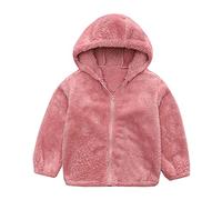 Baby Boys Girls Fleece Jackets With Hood Zip Up Coats Fall Winter Fleece Lined Jacket With Hood Fuzzy Jacket Newborn Outwear For Toddler Infant Boys Girls Pink 11-12 Years
