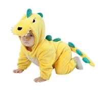 Baby Boy's Girl's Rompers Girl Boy Romper Set Fleece Long Sleeve Hooded Grows Outfits Cotton Pajamas Funny Cosplay Zip-Up Jumpsuit Newborn Clothes Yellow
