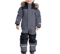 Baby Boy's Girl's Rompers Girl Boy Romper Set Fleece Snowsuit Jumpsuit Winter Warm Outerwear Sleepwear Cotton Pajamas Clothing Gift Infant Grey