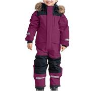 Baby Boy's Girl's Rompers Girl Boy Romper Set Fleece Snowsuit Jumpsuit Winter Warm Outerwear Sleepwear Cotton Pajamas Clothing Gift Infant Dark Purple