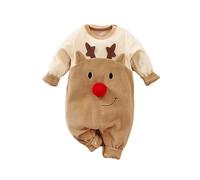 Baby Boy's Girl's Rompers Newborn Zipper Hooded Jumpsuit Fleece Long Sleeve Romper Cotton Pajamas for Unisex Boy Girl Clothes Infant Outfit Brown