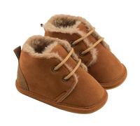 Baby Boys Girls Warm Boots Cozy Fur Non-Slip Toddler Booties Walking Outdoor Winter Shoes Toddler Crib Shoes Newborn Loafers Flats