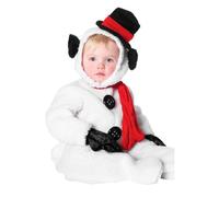 Baby Boys Girls Winter Snowsuit, Christmas Winter Snowman Long Sleeve Hooded Climbing Clothes Boys Girls 3 Piece Children's Clothing Hat Scarf Set Fleece Jumpsuit Thick Winters Outfits White