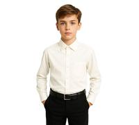 Baby Boys Page Boy Classic Collar Long Sleeves Ivory Shirt Size 13-14 Years