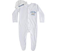 Baby Boy's Personalised Twinkle Twinkle Little Star Sleepsuit & Hat Gift Set (0-3 Months, Sleepsuit & Hat Set)
