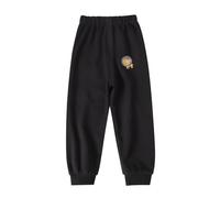 Baby Boys' Pull-on Sweatpants Infant Boy Elastic Jogger Pants Toddler Solid Elastic Waisted Cute Print Trousers Kids Cotton Basic Solid Athletic Pants Spring Autumn Children's Pants (Black, 2-3 Years)