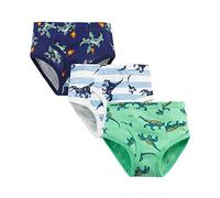 Baby Boys Soft Cotton Briefs Underwear Teen 3-Pack Briefs Comfortable Breathable Boxers Regular Cartoon Dinosaur Print Boy's Underwear Kids Boys Underwear Briefs Little Boys (White, 18-24 Months)
