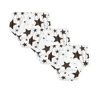 Baby Boys Underwear Potty Training Absorb Water Nighttime Training Underwear Breathable Underwear for Kids 2T Black and White Illustration Design Stars Brown