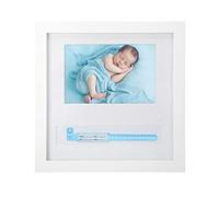 Baby Bracelet First-Year Picture Frame | White Baby Photo Frame with Space for a Hospital ID Bracelet | A Unique Pregnancy Gift for New Parents, First-time Moms, and Gender Reveals