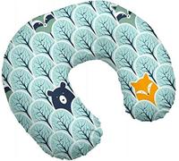 Baby Breast Feeding Pillow Nursing Pregnancy Baby Sitting Support - Fox In Forest Turquoise