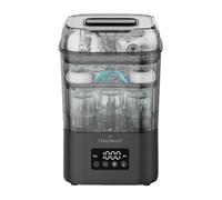 Baby Brezza 10 Minute SuperQuick Steriliser Dryer; Sterilise & Dry 75% Faster, Largest Capacity 8 Bottles 2 Pump Part Sets; Kills 99.9% Germs; 4-in-1 Functions