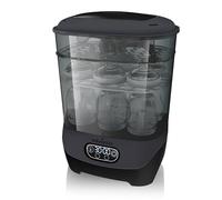 Baby Brezza Baby Bottle Sterilizer + Dryer Advanced - Electric Steam Sterilization Machine - Universal Sterilizing of All Bottles: Plastic, Glass, Pacifiers + Breast Pump Parts- HEPA Filter, Charcoal