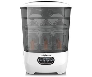 Baby Brezza Bottle Sterilizer and Dryer Advanced - 33% Faster - Largest Capacity Steam Sanitizer - Universal Sterilization Machine for All Bottles + Pump Parts - HEPA Air Filter