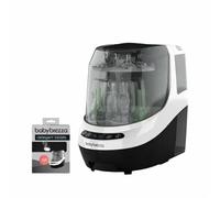 Baby Brezza Bottle Washer Pro with 120 Washing Tablets - Wash, Sterilise, Dry - Universal Ceaning for All Bottles (White)