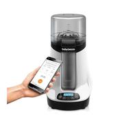 Baby Brezza Safe & Smart Electric Bottle Warmer, Breastmilk + Food Defroster - Universal Fits All Feeding Bottles: Glass Plastic - Wireless Bluetooth Control, White, 1 Count (Pack of 1)