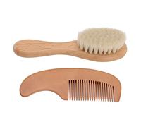 Baby Brush and Comb Set, Delicate Composite Wood and Wool Comb, Multifunction Hair Brush Set for Hair Care