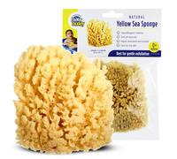 Baby Buddy Baby Bath 4” Yellow Sea Sponge, Absorbent Natural Sea Sponge, Soft on Tender Skin, Biodegradable, Hypoallergenic, Bath Accessories for Baby, Natural Sea Sponges for Bathing, 1 Pack