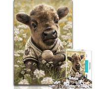 Baby Buffalo 1000 Piece Jigsaw Puzzle for Adults And Teenagers,Toys Educational Games Stress Relieving Wall Decoration 50x75cm