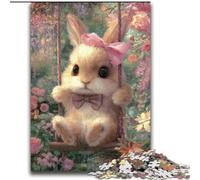 Baby Bunny on The Swing 2000 Piece Jigsaw Puzzle for Adults Teens, Decompressing Intellectual Educational Toy Educational Game for Birthday, Chrismas (70x100cm)