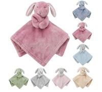 Baby Bunny Rabbit Comforter Blanket Baby Girl Boy Infant Toddler Newborn Cuddle Snuggle Soft Blankets 7 Colours (Dusky Pink, One Size, Bunny Rabbit)