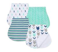 Baby Burp Cloths Set Baby Burp Bibs 4-Pack Feeding Nursing Towel Accessory, Burping Rags for Boys and Girls (K003)
